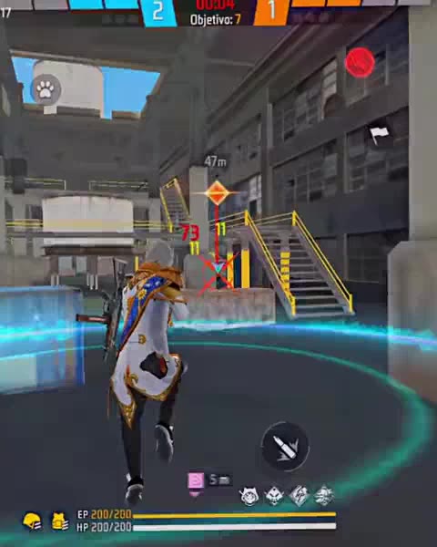 Jogada de Free Fire no celular