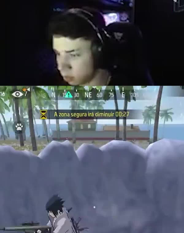 Thurzin na câmera jogando Free Fire